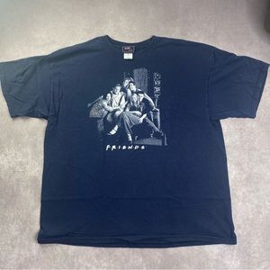 2006 Friends TV Show Navy Blue T-Shirt Size 2XL XXL NBC Experience Store Graphic
